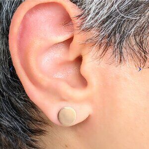 18k yellow Gold Circle Earrings